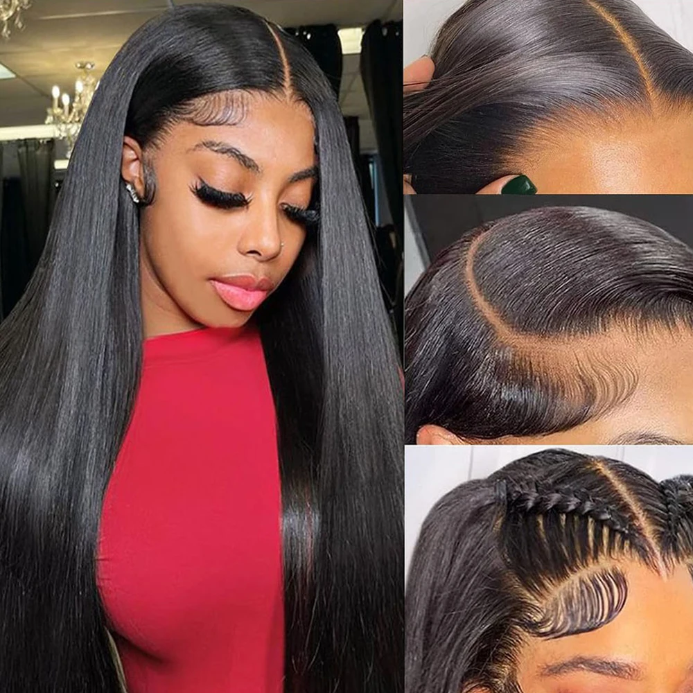 

Straight HD Lace Front Wigs Human Hair 13x4 HD Lace Front Human Hair Wigs for Black Women Brazilian Virgin Hair Wig 180% Density
