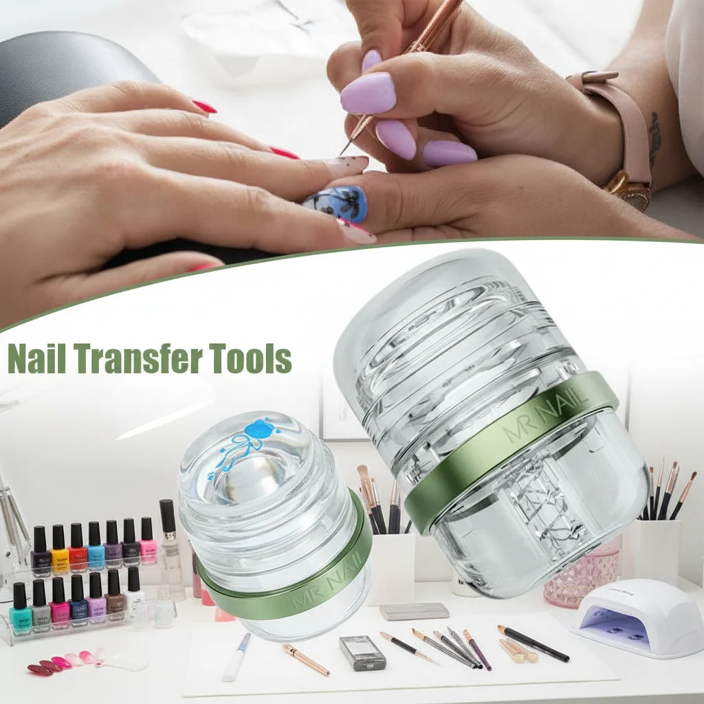 Telescopic Silicone Nail Plate Printing Tool Capsule Cabin Transfer Printing Mold for DIY Nail Art Design