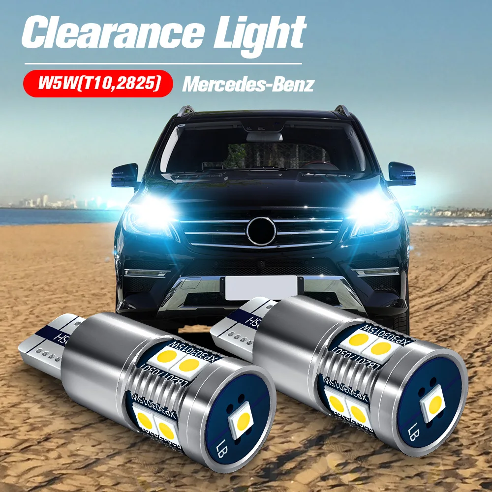 

2x LED Clearance Light Lamp Bulb W5W T10 Canbus For Mercedes-Benz X166 X204 W163 W164 W166 W251 V251 W220 W221 C216 R129 R230