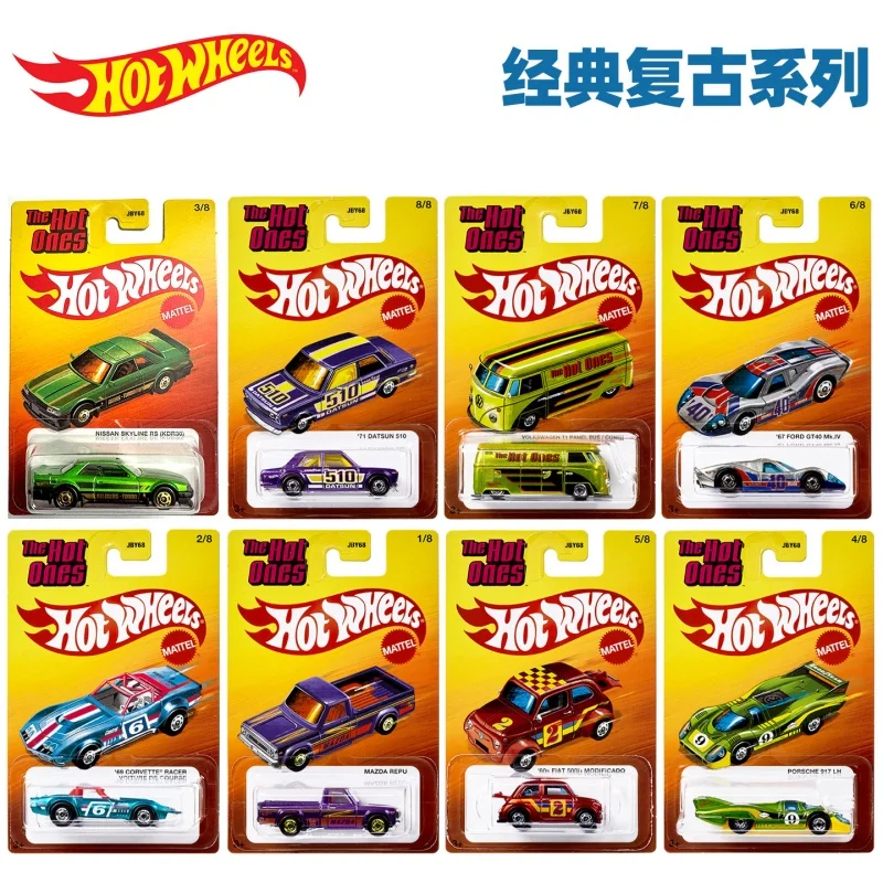 

Коллекционные ретро-модели Hot Wheels: Fiat 500 Topolino, Porsche 917 Lh, 1969 Corvette Racer, 1971 Datsun 510