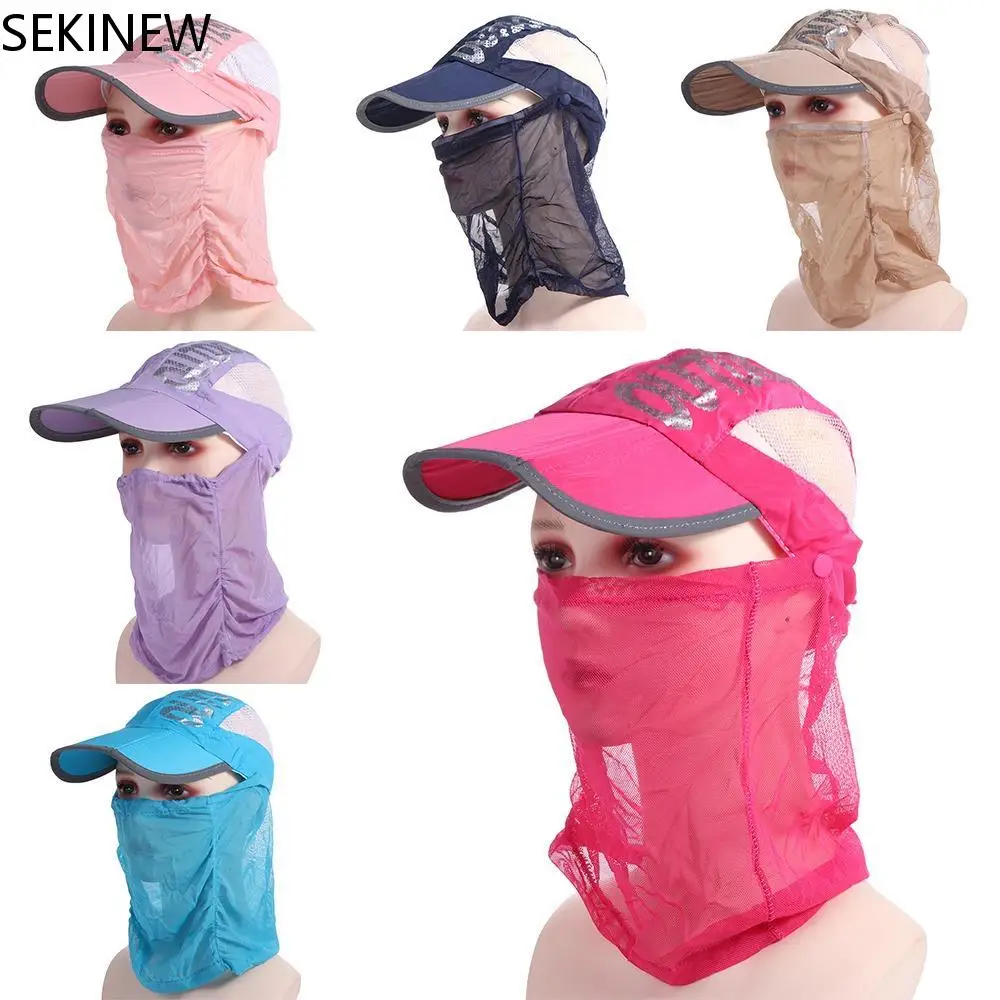 UV Protection Quick Drying Face Shield Cap Neck Protection Sun Cap Face Mask Hat