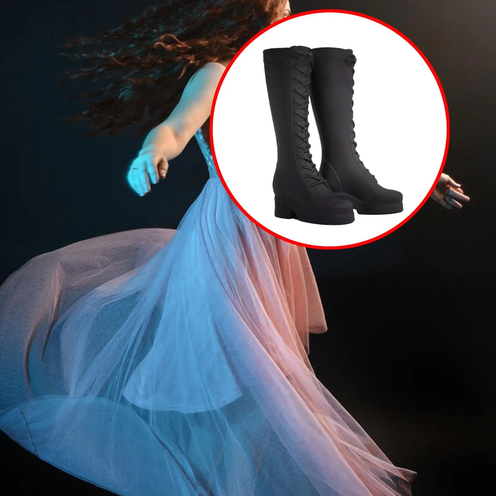 

Миниатюрные женские фигурные ботинки из легкого винила, масштаб 1/6, для коллекционных фигурок 12 дюймов