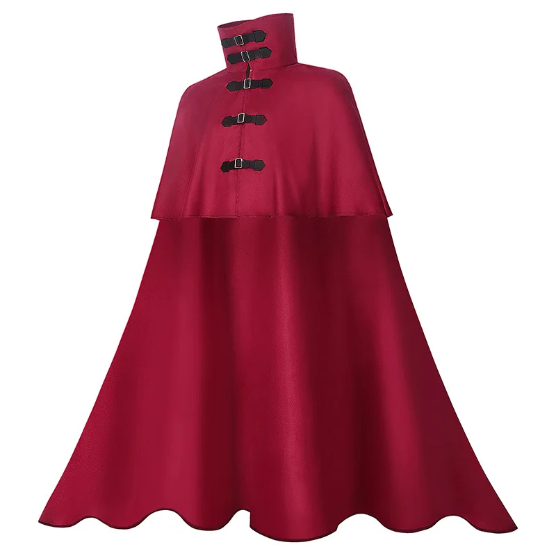 Medieval Red Cloak Renaissance Cloak Hooded Vintage Cloak Cape Cosplay Robe Christmas Masquerade Party Cape Costume Unisex