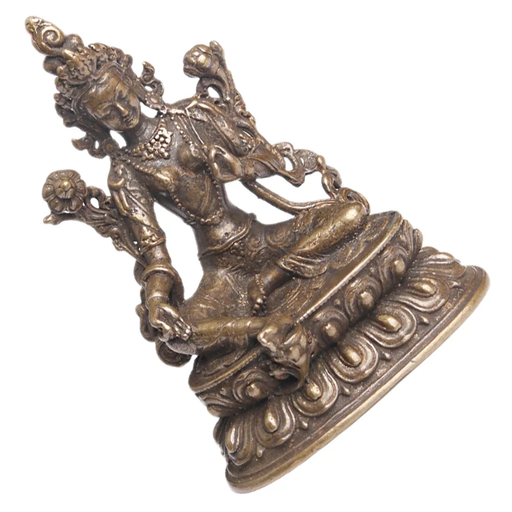 

Copper Buddha Statue Fine Craftsmanship Vintage Style Home Decor Indoor Desktop Tabletop Decoration Mini Copper Craft