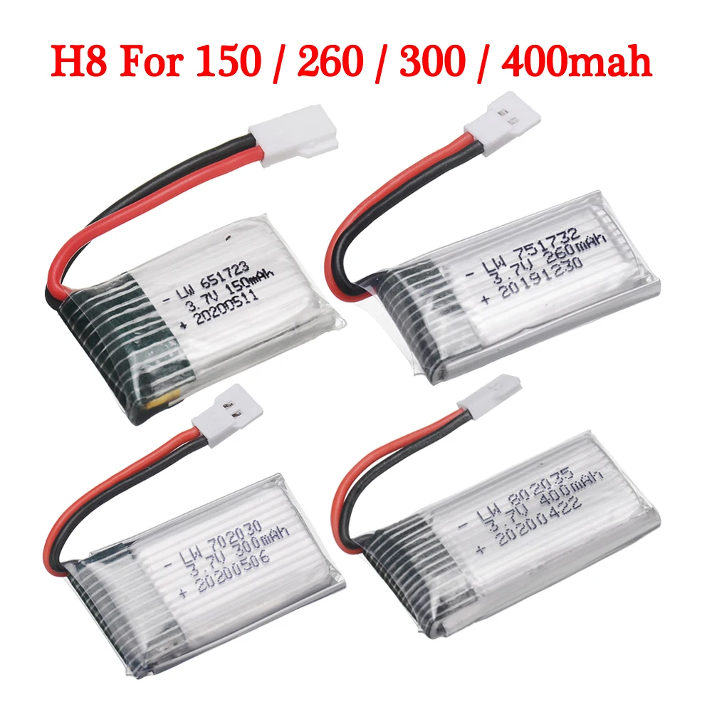 Batería lipo recargable para Control remoto, pila de 3,7 V, 150mAh, 260mAh, 300mAh, 400mAh, FX620, FX820, F22, SU57, Mige530