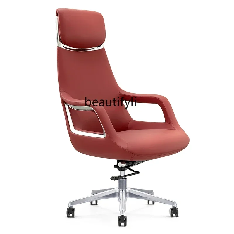 Y Boss office chair, comfortable ergonomic computer, office chair, orange-red designer style, high sense