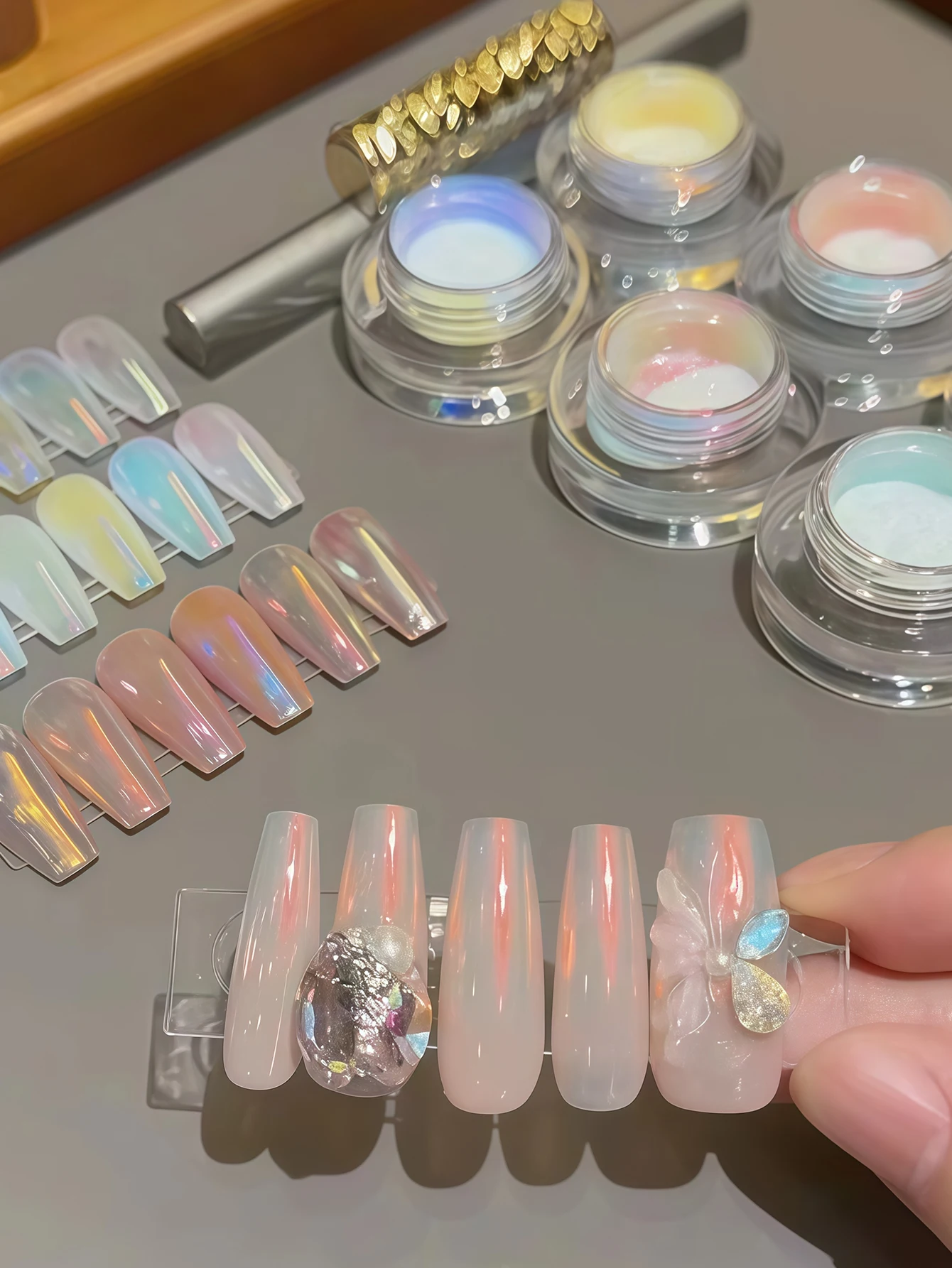 

Moonlight Aurora Nail Powder with Mirror Effect, Fairy Dust, Polarized Nail Art Tools, DIY Nail Art, Artistic Nail Art