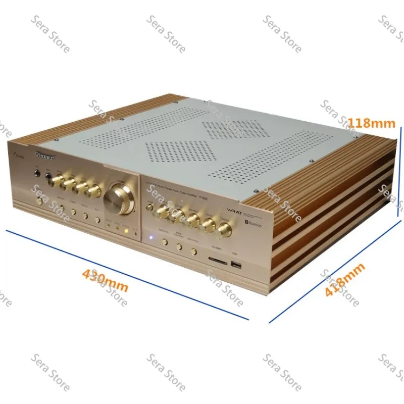 220V 6-Channel high-power home theater AV power amplifier  subwoofer Bluetooth USB home 5.1 digital fiber coaxial