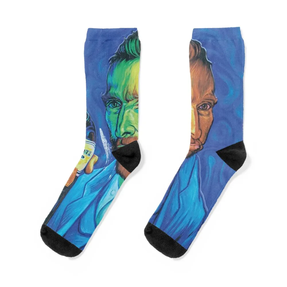 

Absinthe Absente Van Gogh Socks floral Stockings man custom sports Men Socks Women's