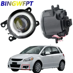 For Suzuki SX4 (EY, GY) 2006 2007 2008 2009 2010 2011 2012 2013 LED Fog Lights 90mm Round Angel Eye Daytime Running Light 2PCS