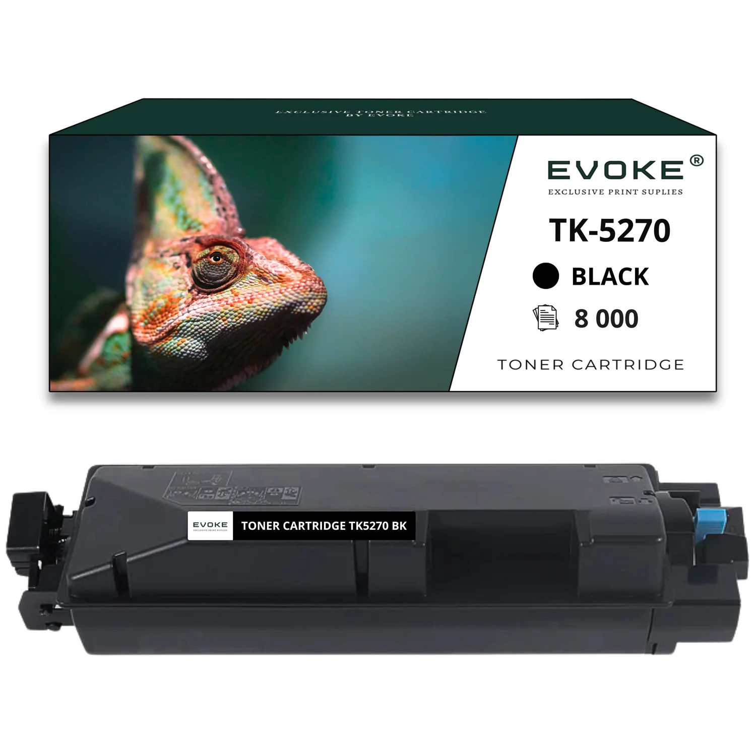 Evoke Compatibele Toner voor Kyocera Tk-5270K Tk5270K Tk-5270 Tk5270 Zwart 8000 Pagina's Ecosys M6230 M6230Cidn M6230Cidnt M6630 M6630Cidn P6230 P6230Cdn