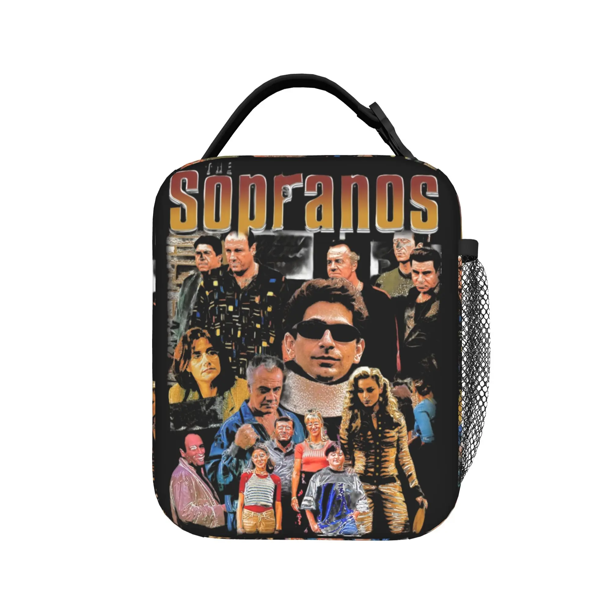 Vintage 90s Sopranos Family Insulated Lunch Bag Thermal Bag Meal Container  High Capacity Tote Lunch Box Food Handbags Beach