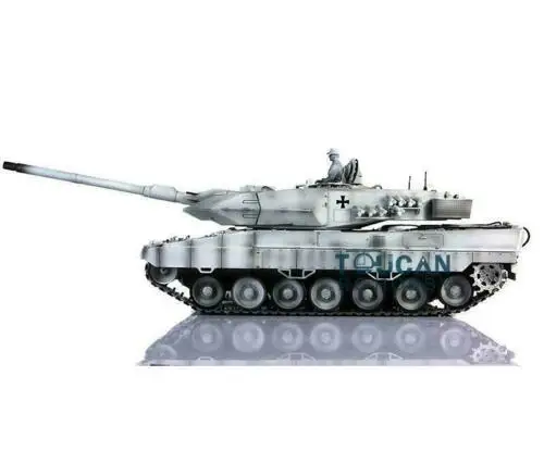 1/16 HENG długie 7.0 Leopard2A6 zbiornik RC 3889 metalowe gąsienice z gumami zdalnie sterowanym samochodowym zabawkami dla chłopców TH17629-SMT4