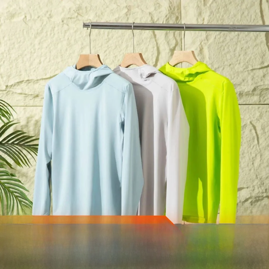 Autumn New Arrival Cycling Outdoor Quick Dry Moisture Wicking Elastic Hooded Base Shirt Standard Fit Long Sleeve T-Shirt
