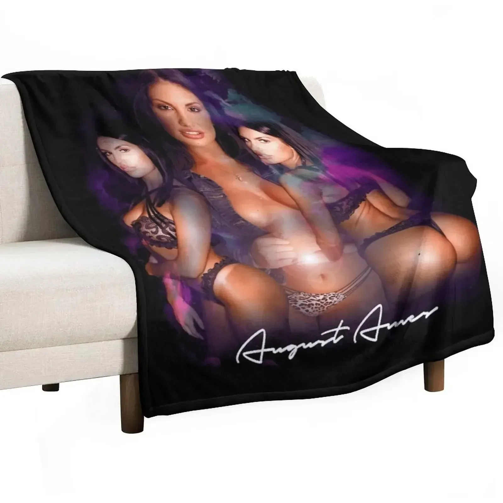 August Ames Throw Blanket for sofa Kid'S Decoratives Thermal Cute Plaid Luxury Brand Blankets