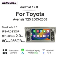 7862 Auto Android 13 8G+256G Car Radio For Toyota Avensis T25 2002-2008 Wireless Carplay Navigation GPS Bluetooth Stereo DSP