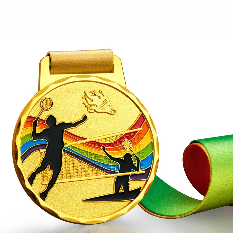 

The medals for badminton (gold, silver, bronze) can be customized with signatures or logos.