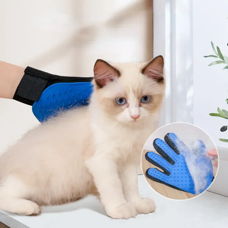 Haustier Handschuh Katze Pflege Handschuh Katzen haar Enthaarung bürste Handschuhe Hunde kamm für Katzen Bad Haarentferner saubere Massage bürste für Tier