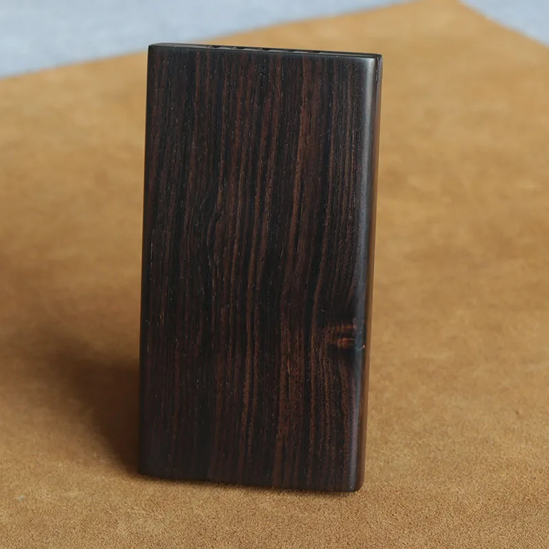 6 Sticks Silkwood Cigarette Case Solid Wood Handmade Rosewood Ebony Smoke Tools Fine Ultra-thin Portable Storage Box Men Gifts