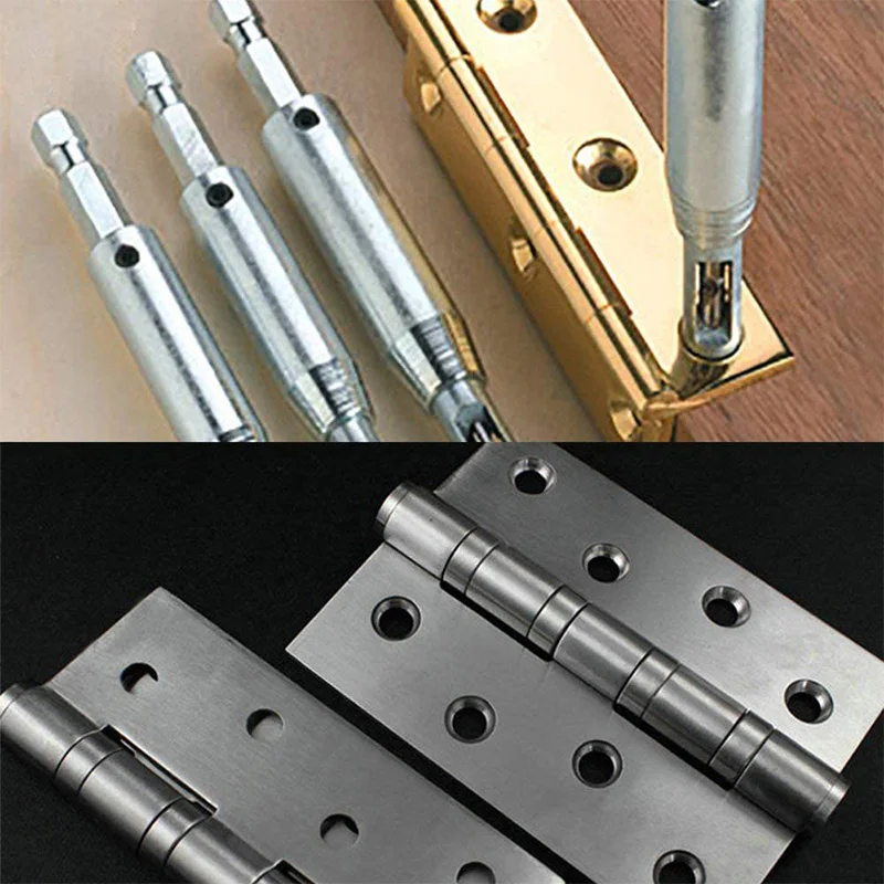 HOT-Center Drill Bit Set 5 PCS Self Centering Hinge Tapper Core Drill Bit Set For Woodworking, Door Window Drill Bits