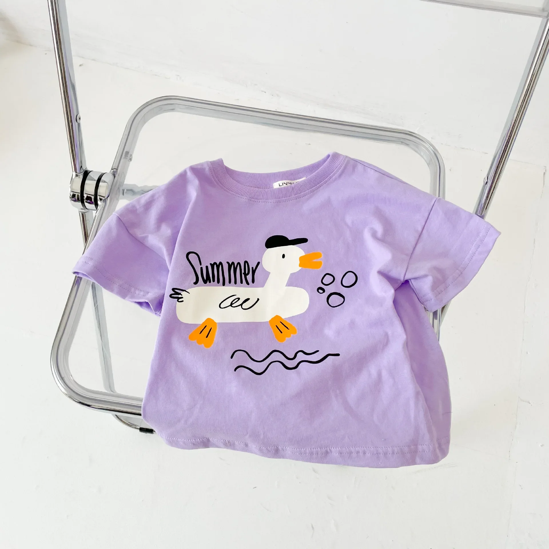 2023 Summer Children T-shirt Cartoon Tops for Kids Short-sleeve Boys Girls Blouse Baby Tees 1-8years Toddler Outerwear