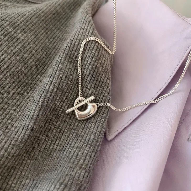 

Роскошное колье из стерлингового серебра S925, роскошное нишевое ожерелье с любовью OT, новинка 2023, взрывоопасная цепочка в минималистическом стиле с высоким чувствительным воротником