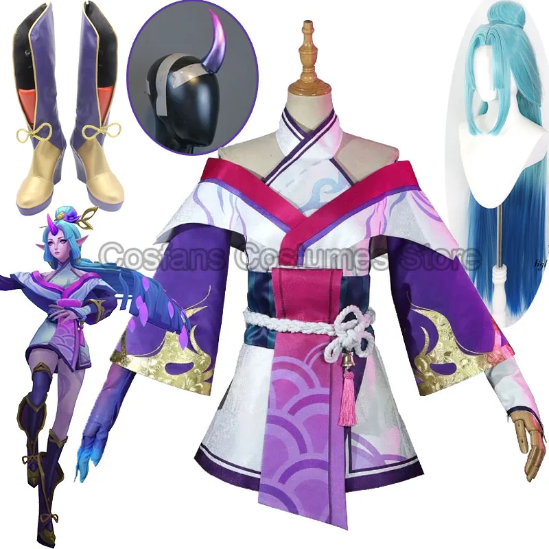 

LOL 2022 Spirit Blossom Soraka Cosplay Costume Game LOL Soraka Widow Cosplay Costume Sexy Women Dress Christmas Cosplay Wig Prop