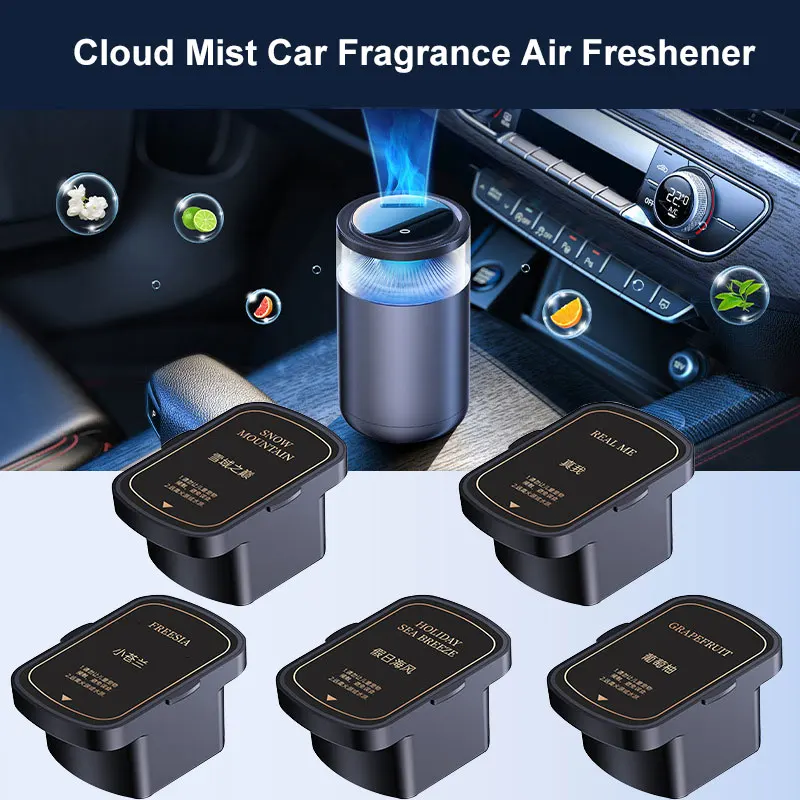 Car Air Freshener  Long Lasting Ultrasonic Vehicle Cloud Mist Perfume Diffuser Auto On/Off Fragrance Scents Spare Parts
