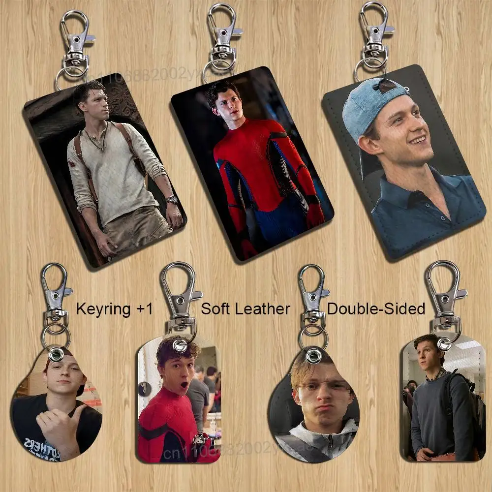 

The nagging actor Tom Holland Cartoon Singer Anime Card Keychain Fashion Pendant Bag ID Door Card Case Bus Card Cute Adult