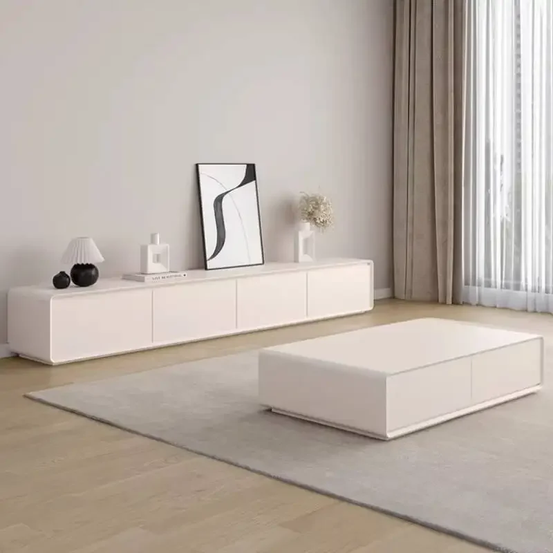 Metal Black Adjustable Versatile Tv Cabinet Smooth Polished Sleek Floating Tv Cabinet Mobile Televisione Living Room Furniture