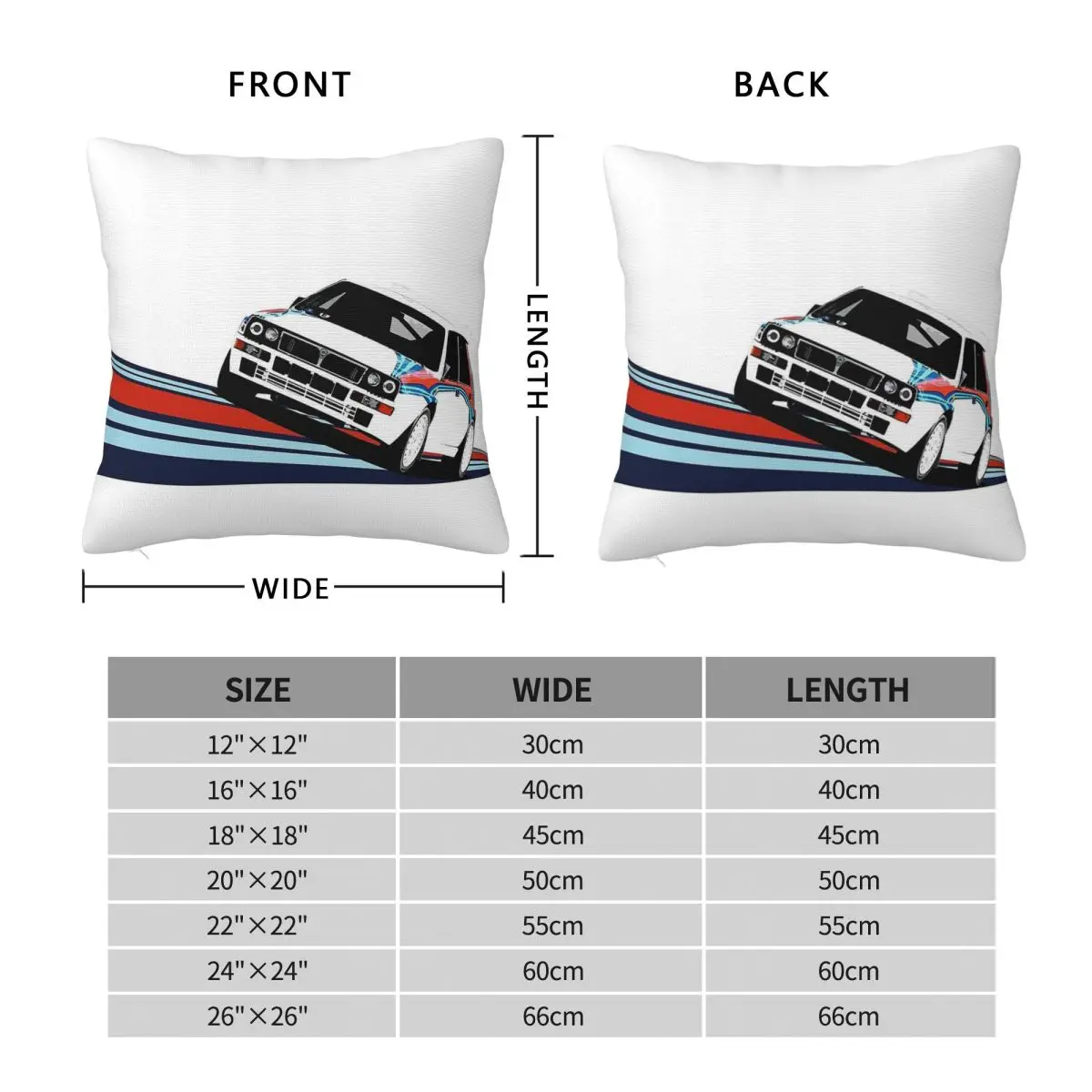 1992 Rally Race Car Square Pillowcase Polyester Linen Velvet Pattern Zip Decor Throw Pillow Case Sofa Cushion Cover 45x45