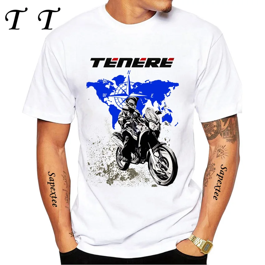 Ténerte 700 T7 تي شيرت سوبر Tenere 1200 XT ركوب بلايز الرجال قصيرة الأكمام مغامرة دراجة نارية متسابق تي شيرت الصبي عادية تيز #5