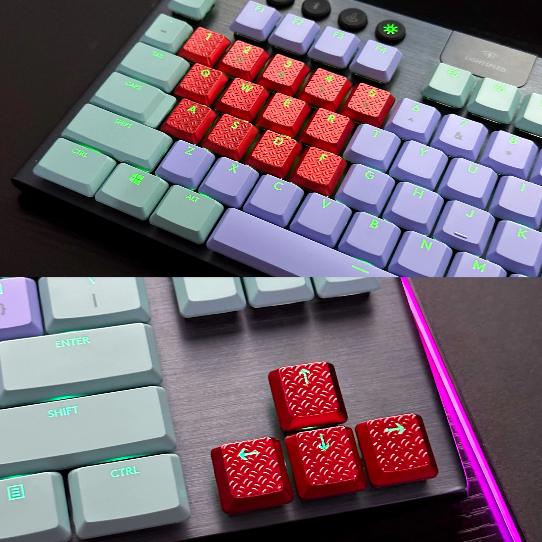 Teclas Retroiluminadas com Textura Tátil para Substituição em Teclados Mecânicos Logitech G813/G815/G913/G915 TKL RGB com Switch Tátil GL