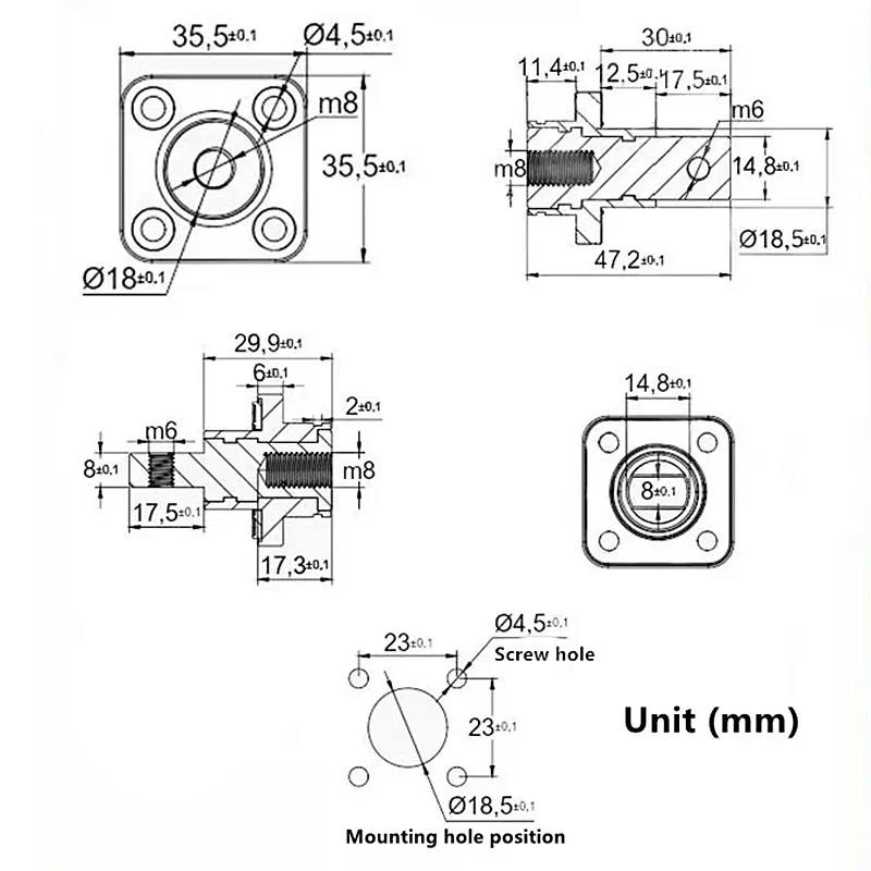 2Pc 200a Hoge Kwaliteit Doorwall Type Hoge Stroom Lithium Batterij Koper Connector Nieuwe Energie-Opslagterminal