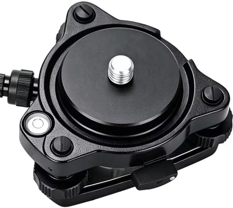Universal Tribrach Base GPS RTK Total Station Prisms Black Aluminum Alloy Construction Durable 58x11 Thread Surveying Equipment