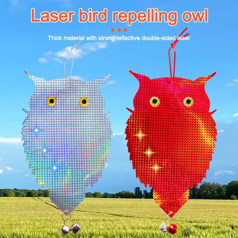 Hanging Bird Repel Scare Devices Waterproof Double-Sided Reflective Fake Bird Repellent Decoration Wind Chime Pest Control