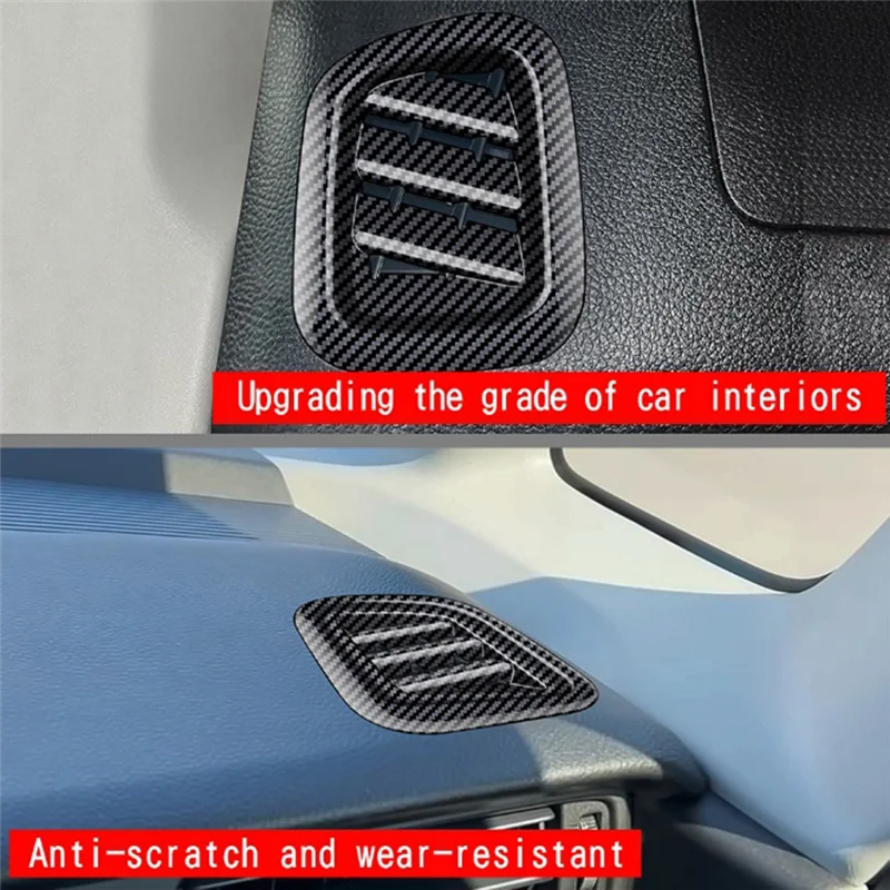 BB-For سوزوكي سباشيا 2017-2022 سيارة الجبهة تنفيس الهواء لوحة القيادة A/C منفذ غطاء إطاري ألياف الكربون نمط RHD استبدال