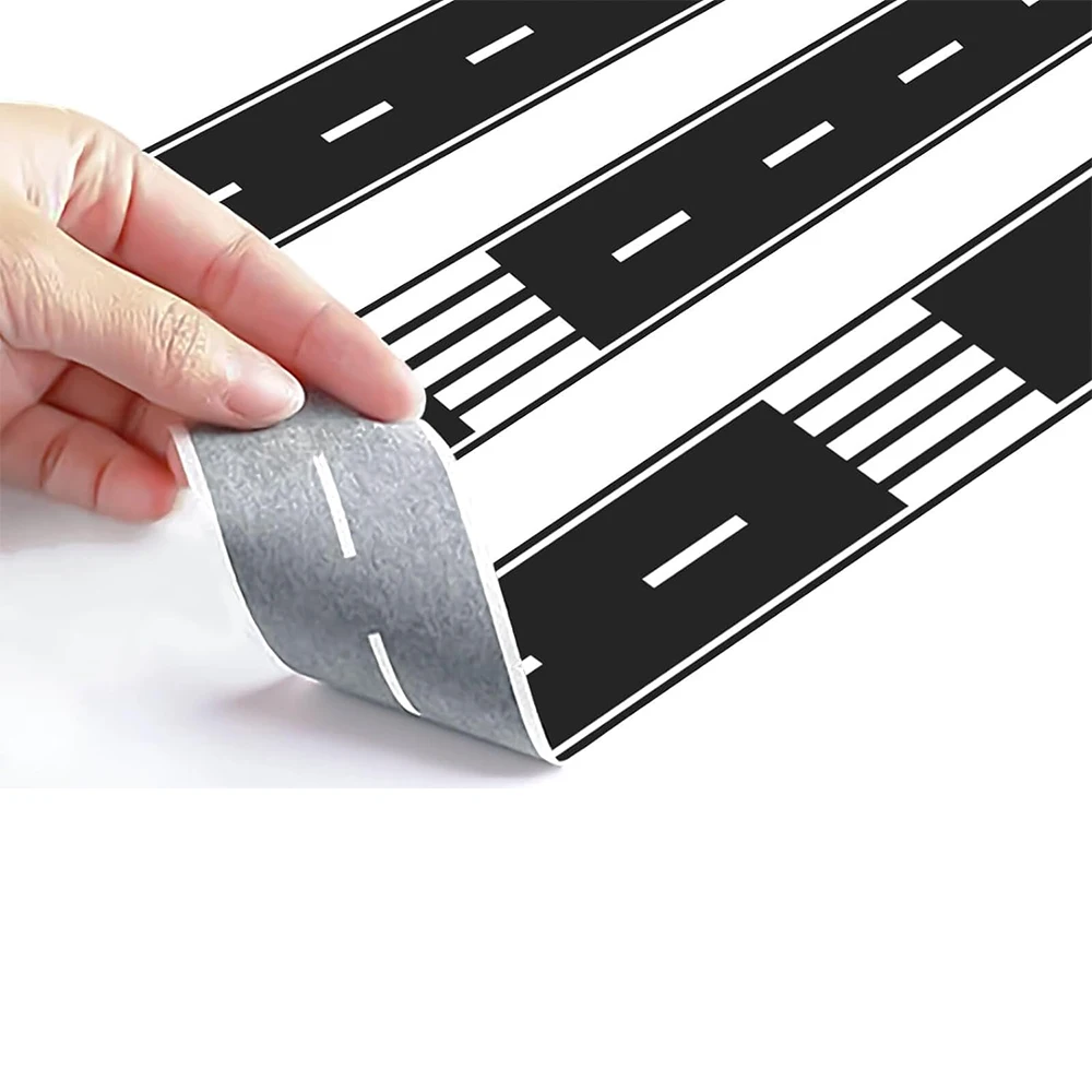 5m Black Roadway Tape Black Road Track Tape Residue Free Road Car Track Tape for Kids Birthday Party Racing Party Decorations
