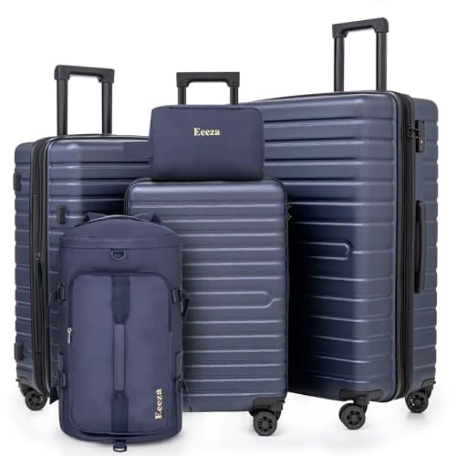 

Expandable Luggage Sets 21"/25"/30" 5 Pcs Luggage Set, Suitcase Sets with ABS Hard Shell Lightweight TSA Lock and Detachable Do