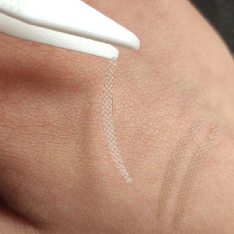 10-50 แผ่นลูกไม้ตาข่ายรูปมะกอกวางรูปที่มองไม่เห็น Double Fold Eyelid Shadow สติกเกอร์เทปความงามแต่งหน้าตา