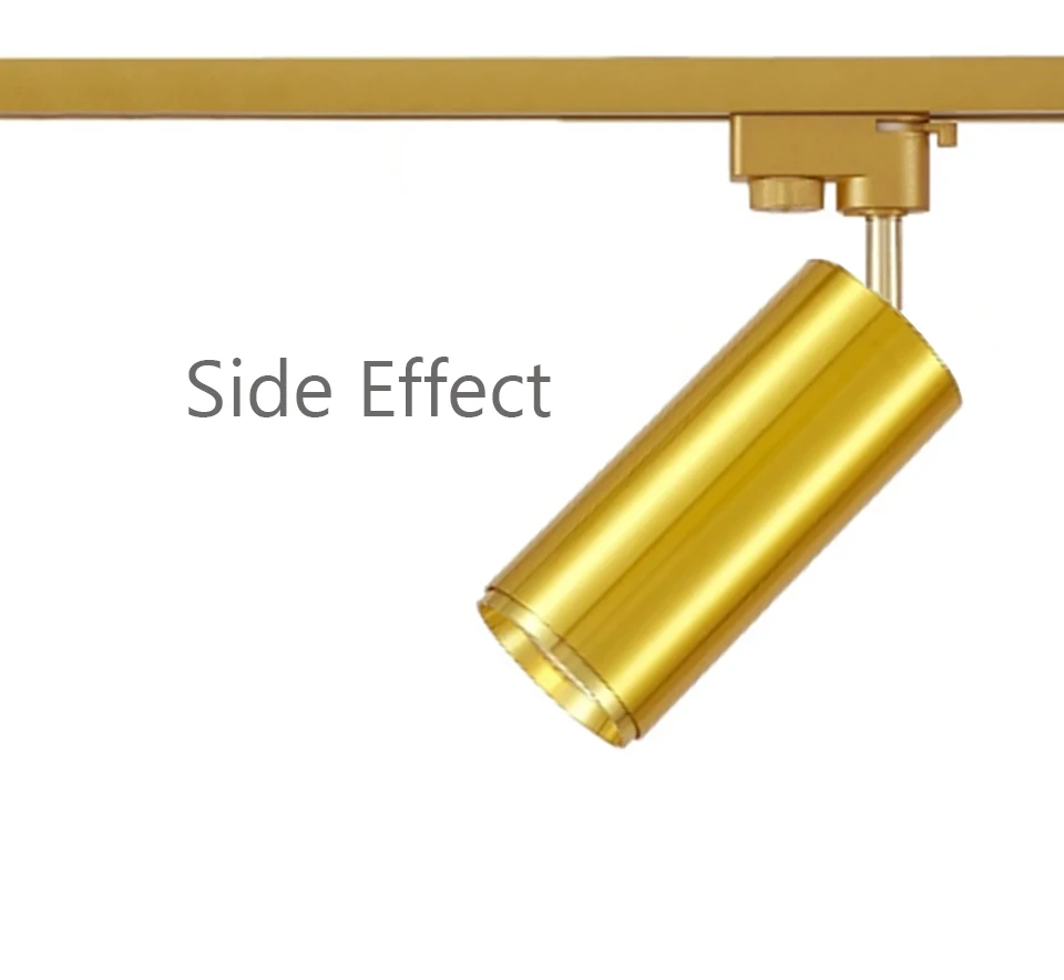Goldene Schienenstrahler 220V LED-Schienenleuchte COB-LEDs Drehbare Deckenlampe für Wohnzimmer, Bar, Bekleidungsgeschäft, Laden, Gang – Detail 9