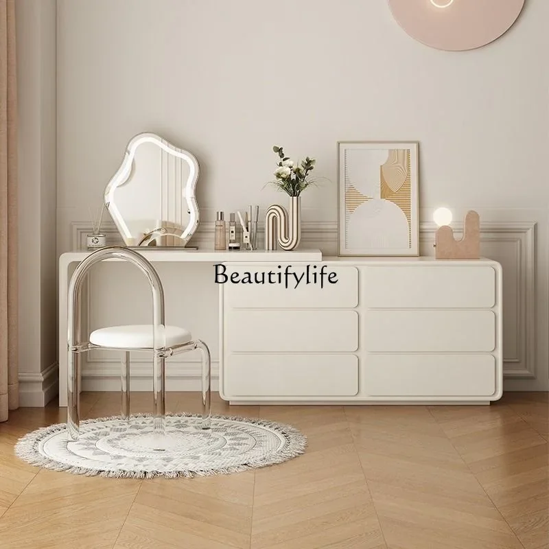 

yj5 Cream wind dresser storage chest integrated bedroom simple