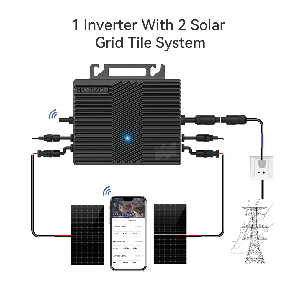 Imagem -02 - Micro Inversor de Gravata de Grade Solar Wifi Embutido 2mppt Vde Certificação Iec North us 1860vdc220240vac 600 Wg5