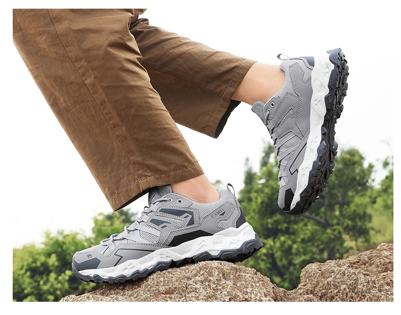 Herren Damen Wanderschuhe Outdoor-Sneaker Jogging Atmungsaktive Rutschfeste Sportschuhe Camping Training Trekking Klettern Trail-Schuhe – Detail 19