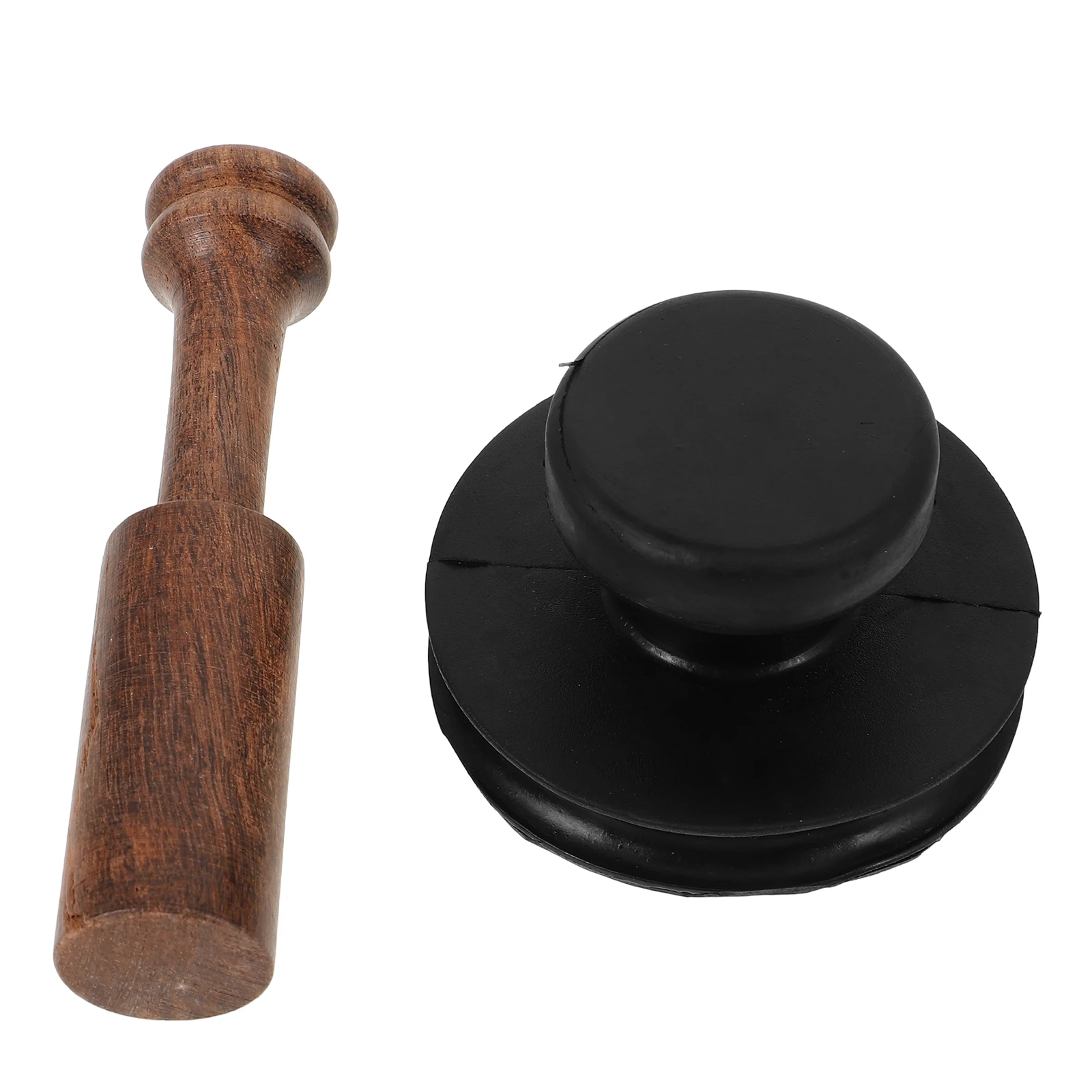 

1 set 1 Set Sound Handle Rubber Singing Lifter Strong Suction Wood Material Easy Carry Practical Lifting Tool For Singing Bowl