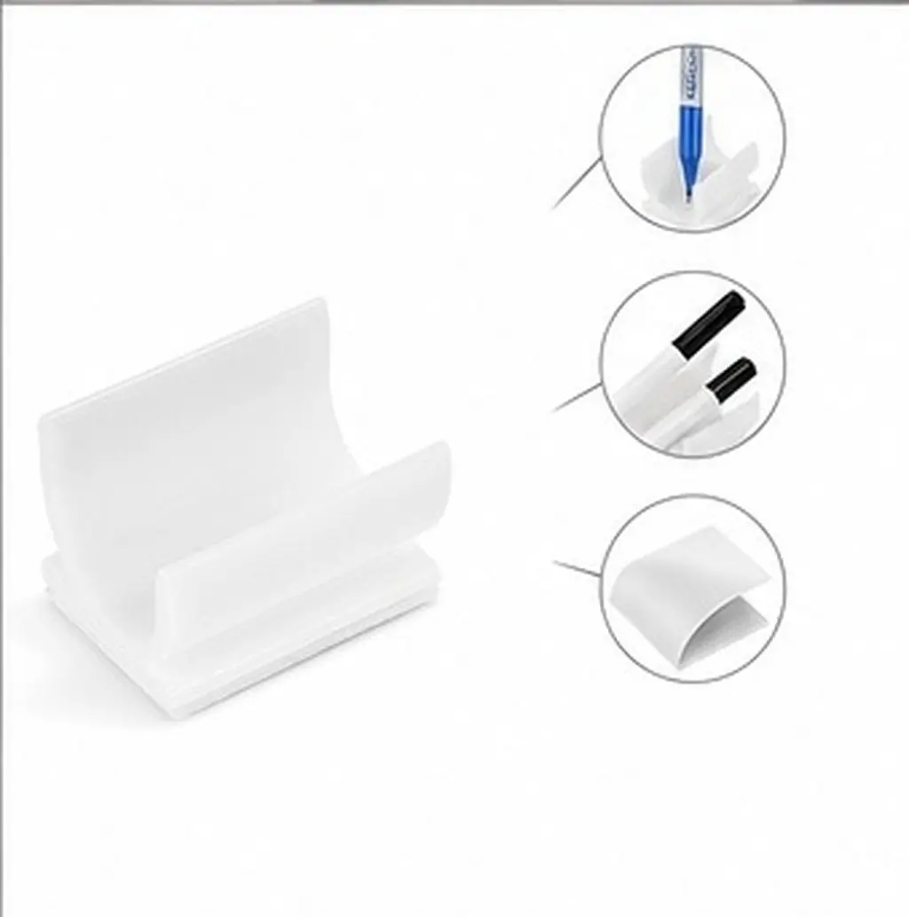 50Pcs Marker Clip Holder Self Adhesive Pen Holder Clip For Bulletin Board Accessories Event Planner Compact Whiteboard
