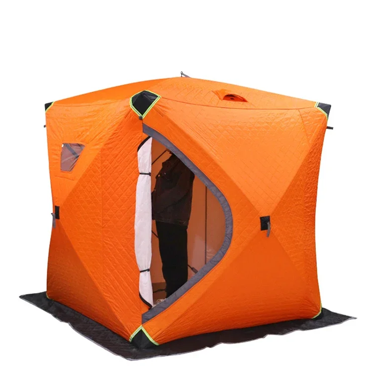 

Weatherproof Insulation Winter Ice Fishing Cube Sauna Tent Fishing Tent With Ice Protection