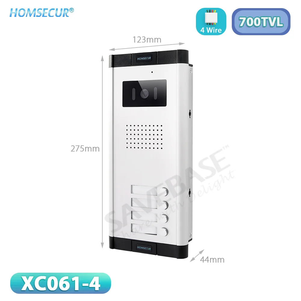 

700TVL Outdoor Doorbell Camera Flush Mount XC061-4 for 4 Wire Video Door Phone Intercom Home Security 4 Flats/Apartments