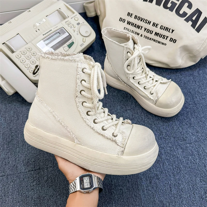 

Outdoor Couple's thick soled height increasing shoes Classic and trendy styles leisure fashion party Daily Black youth shoes