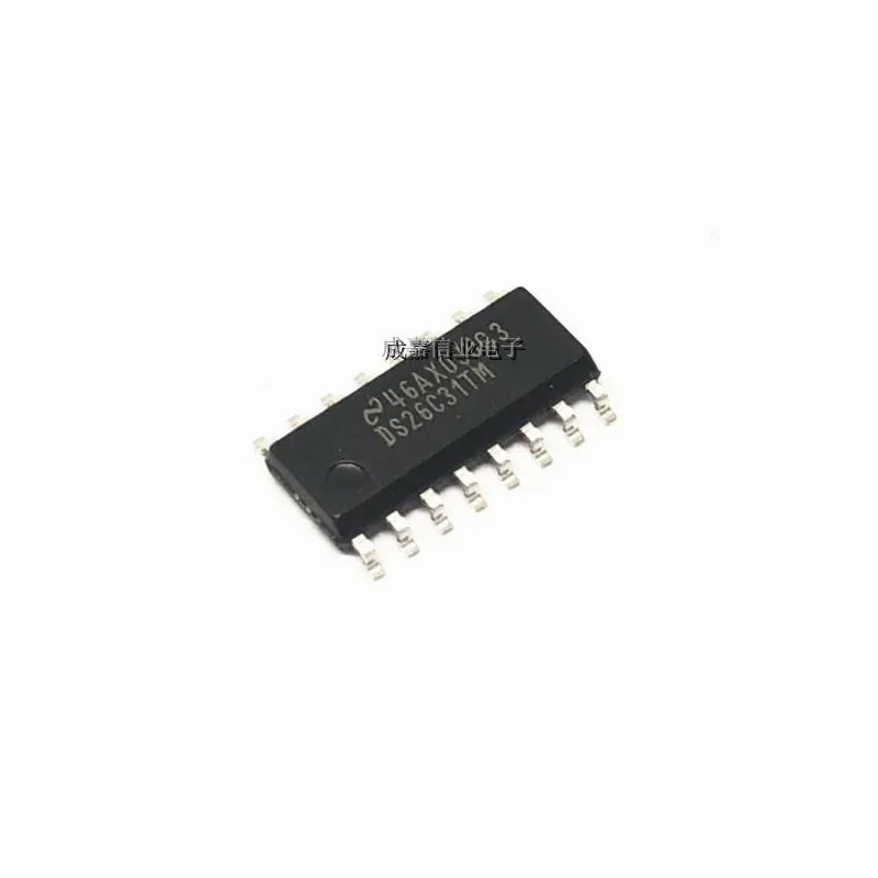 10pcs/Lot DS26C31TMX SOP-16 DS26C31TM RS-422 Interface IC CMOS QUAD TRI-STATE DIFF LINE DRVR Operating Temperature:- 40 C-+ 85 C